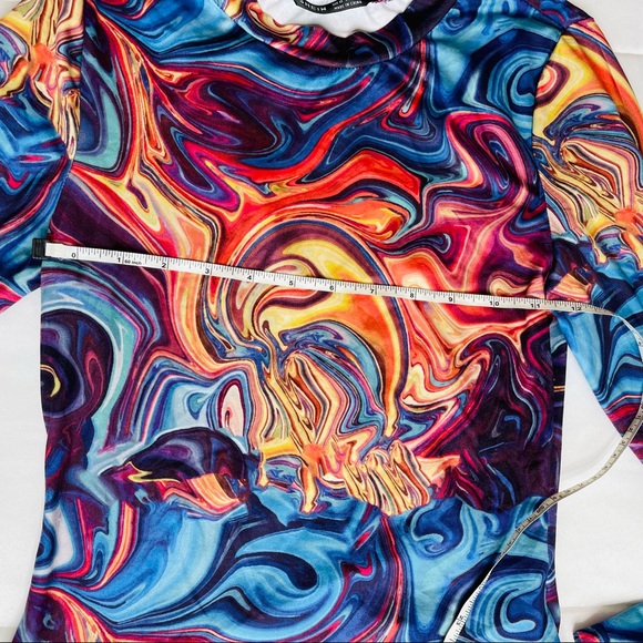 SHEIN Splash Ink Print Slim Tee - Picture 4 of 5